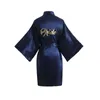 Wedding Bathe Robe Bridesmaid Brud Mother Dressing Gown Womens Plain Silk Satin Robes Bridal Wedding Bridesmaid Brudklänning Bath R2777281