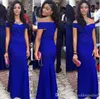 Blue New Royal Off-shoulder with Ruffles Mermaid Prom Dresses High Quality Formal Evening Gowns Custom Made