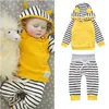 12 stilar baby tracksuit ins barn hoodie + byxor kläder uppsättning blommig randig print outfits outwear boy girls baby set barn kläder m685