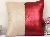 Mermaid Lantejoulas Travesseiro Glitter Glamour Travesseiro Tampa Mágica Reversível Almofada Capa Dupla Bling Sofá Carro DIY Descanso Decoração D61