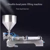 Stainless steel paste filling machine for cream chili sauce tomato butter peanut butter olive oil pneumatic filling machine