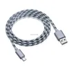 1M 3FT Micro-USB-Telefonladekabel Typ C V8-Kabel unterstützen Schnellladegeräte Pass 2A Metall-Datensynchronisierungs-Ladekabel für Galaxy S20 Ultra