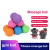 TPE Fascia Massage Ball For Muscle Relaxation Exercise Sports Fitness Yoga Peanut Massage Balls Trigger Point Stress Pain Relief