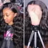 Свободная волна HD кружева фронт человеческих волос парики волос 360 кружевной фронтальный парик предварительно сорванный с детским волосами 150 плотность бразильский невидимый швейцарец Diva1