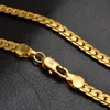 OMHXZJ catene di personalità intera moda ol donna girl regalo regalo oro oro 5mm catena laterale completa 18kt oro collana a catena 8747437