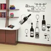 جديد زجاجة النبيذ الجدار ملصق المطبخ غرفة الديكور صائق