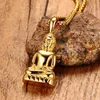 Men Faith Necklace Quality GoldColor Stainless Steel Buddhism Pendant Necklace Exquisite Religion Jewelry Necklace Never Fade4350271