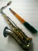 Japan Yanagisa Tenor Saxophone T-901 Model BB Svartguld Saxofon Högklassig blommönster med Necks Musical Instruments Professional