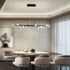 Brown/Black Modern led chandelier Kitchen Island Dining Room Shop Bar Decoration Cylinder Pipe pendant chandelier 800-1000mm