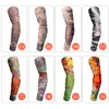 Printing Tattoo Seamless Sleeves Outdoor Sports Elastic Breathable Skins Arm Warmer Protective Sleeves Men Seamless 40cm Length Nylon DH0707