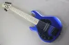 Factory Custom Lewy Ręczny Metal Blue 6 Struny Elektryczna gitara basowa z 21 progami, podstrunnica klonowa, oferta dostosowana