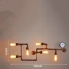 American Industrial Loft Wall Lamps Iron Rust Water Pipe Retro Wall Lamp Bar Cafe Decor Sconce Lamp Balcony Aisle Lighting