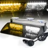 Freeshipping 16 LED 18点滅モード12V車トラック緊急フラッシャーダッシュストロボ警告灯日ランニングフラッシュLED警官