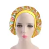 Helt ny 2019 Fshion Kvinnor Satin Night Sova Cap Hair Bonnet Hat Silk Head Cover Bredt Elastiskt Band Justerbart hår Tillbehör