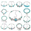 Bracelet Wholesale Fashion Vintage turquoise Women Jewelry Accessories Infinity Bohemian Silver Charm Bracelets