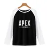 Lendas Apex T-shirt Carta impressão jogo camisas Menina manga longa O-pescoço Tees verão ao ar livre encabeça jogo GGA1727