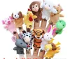 60pcs=5lot Finger Puppet Plush Toys Chinese Zodiac Biological Doll For Kid Birthday Gift Animal Cartoon Baby Favorite Finger Doll