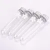 25pcs 40ml Excellent Plastic Transparent Test Tubes with Aluminum Cap Bottles School Supplies Lab Equipments 25x110mm