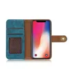 2 in 1 PU Lederen Cover Slot Flip Wallet Case met kaarthouder voor iPhone XS MAX XR XS X 7 8 PLUS