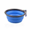 hot Travel Collapsible Dog Cat Feeding Bowl Two Styles Pet Water Dish Feeder Silicone Pet bowl With Hook Dog Supplies 500pcs T2I51108