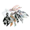Boho print hästsvans halsduk båge elastiska hår rep slips scrunchies band hårband för baby flicka 39 design huvudband