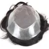 男性システム波状スタイルのための8×10の純粋な色＃1Bの男性のウィッグのヘアーの人間の髪のティューピーウィッグモノベース通気性タッペ