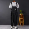 2019 새로운 힙합 Streetwear Bib 바지 전반적인 진 패션 남성 Jean Villows 남성을위한 턱받이 청바지 찢어진 데님 점프 슈트