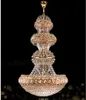 Modern Avrupa Kristal Avizeler Işıklar Fikstür LED Işık Amerikan Avizesi Büyük Uzun Otel Evi Kapalı Aydınlatma Dia80cm/100cm/120cm