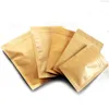 100 stks Klein / Big Kraft Paper Food Packaging Tassen, ZIP Bruin Gedroogd Voedsel Thee Cookie Sample Pack Bag Pouch