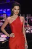 Kendall Jenner Vestidos elegantes para celebridades 2019 Funda con un hombro hasta el tobillo Vestidos de noche formales Vestidos con corte lateral personalizado Pr7555303