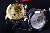 Forsining Orologi da uomo di design ondulato di lusso dorato Orologi da uomo di lusso automatici di marca superiore con quadrante piccolo con display a diamanti Orologio scheletrato Watc2667