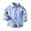 Çocuklar Yüksek Giysiler% 100 Pamuklu Uzun Kollu Gömlek Pantolon Toddler Erkek Giyim Seti 1 7 Yıllık Çocuk
