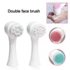 Double Side Silicone Facial Cleanser Brush Portable Vibration Massager for body and face skin care