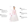 Girl039s klänningar Fairy Pink Flower Girl Boho 3D Ruffled Scalloped Girls Communion Aline Chiffon Pageant14989291