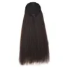Yaki onda cabelo sintético 22 polegadas, cabelo liso crespo com dois pentes de plástico, extensões de rabo de cavalo, clipe in9615976