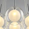 2020 Novo Moderno LED Candelabro Sala de estar Pendurado Luzes Home Deco Iluminação Restaurantes Sala de jogos Nordic Bedroom Glass Ball Lamps Pingente