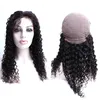 Satış kıvırcık dalga dantel ön peruk önceden fluged brezilya derin kıvırcık dalgalı remy bakire insan saç perukları siyah kadınlar için julienchina
