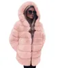 JAYCOSIN 2018 Moda Donna Solido Spessore Caldo Cappotto di pelliccia sintetica di lusso con cappuccio Autunno Inverno Cappotto caldo 18NOV5