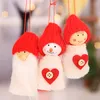 Kerstversiering 3 stks / set Santa Claus Sneeuwman Opknoping Ornamenten Dennenappel Kerstmis Tree Venster Hanger Doll Home Party Kids Gifts WX9-1653