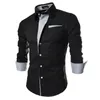 Verkauf solider Männer039s -Hemden schlanker langärmeliger SingleBreasted Fashion Casual Clothing Männer Trendige Hemden Tops M3xl3489642