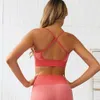 2019 Vrouwen Muti Kleur 2 stuk Yoga Set Naadloze Workwout Tank Top Hoge Ondersteuning Fitness beha Skinny Lange leggings6183851