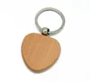 20pcs Blank Round Rectangle Wooden Key Chain Diy Promotion Customized Wood Keychains Key Tags Promotional Gifts