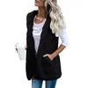 2019 New Women Spring Autumn Plush Hooded Vest Lady Fashion Casual Sleeveless Coats Pockets Cardigan Outerwear Size S-XL 6Q2240