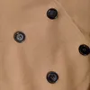 Mélange de laine pour hommes, pardessus Long, manteau à Double boutonnage allongé, décontracté, col Slim, Trench