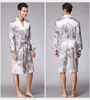 Dragon Nightgown Erkek Banyo Cüppeleri İpek Pijamalar Erkekler Uzun Cüppeler Ev Yiyesi Yaz Bahar Sonbahar Artı Boyut L XL XXXL5925700