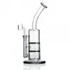 25 cm hoge percolator waterleidingen Hookahs Dikke glazen water Bongs Rookglas buis Recycler Olieligingen met 14 mm gewricht