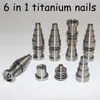 Sigara Titanyum Tırnak 6 in 1 Fit 16mm Coil Domeless Kuvars Banger Çivi Erkek ve Kadın GR2Titanium Bangers için