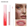 niceface 12色マットリップスティックスーペンシースーパーセクシーな防水液体口紅ベルベットリップグロスリップグロスビューティーピンクレッドリップメイク