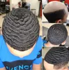 4mm Afro Kinky Curl Hint Bakire İnsan Saç Tam Dantel Toupee 12mm Siyah Erkekler İçin Büyük Dalga Hızlı Ekspres Teslimat