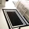 Ковры черный белый ковер пол ковер Nordic прямоугольник круглая зона печати противоскользящая комната детская игра шал коврик для спальни кухня1